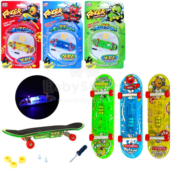 MINI SKATEBOARD WITH LIGHT 3 COLORS