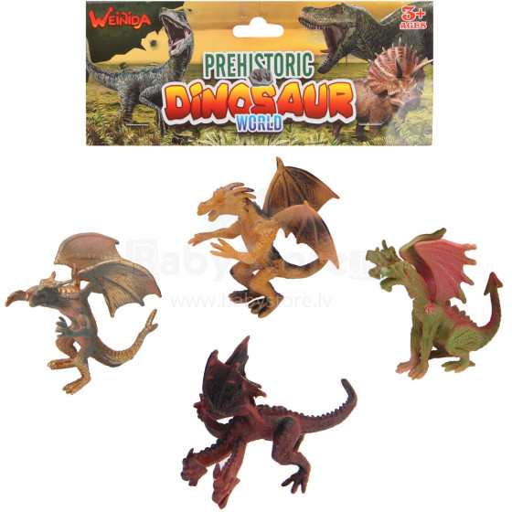 DRAGONS DINOSAURS 4 PIECES