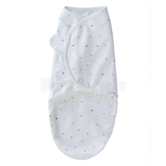 Summer Infant Art.40461 SwaddleMe White Star Small  Хлопковая пелёнка для комфортного сна, пеленания 6,4 кг до 8,2 кг.