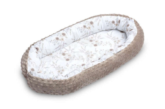 BABY NEST MINKY 70x30 LIGHT BROWN EMBROIDERY