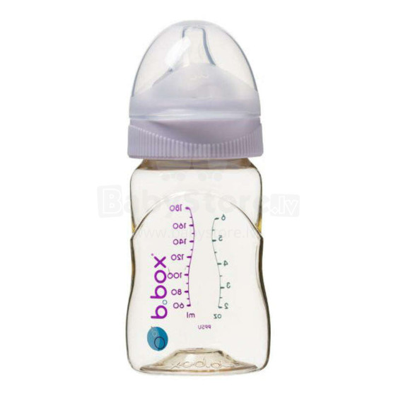 PPSU Baby Bottle, 180ml , Peony, b.box