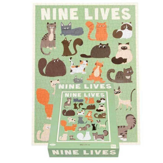 Nine Lives 1000 Piece Puzzle, Rex London