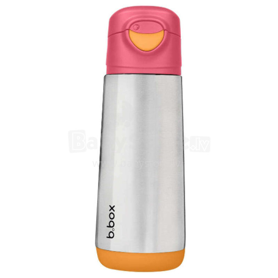 500ml insulated sport spout bottle - strawberry shake, b.box