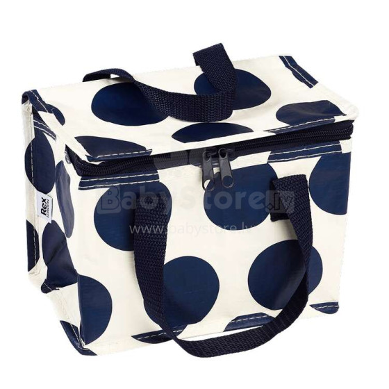 Navy On White Spotlight Lunch Bag, Rex London