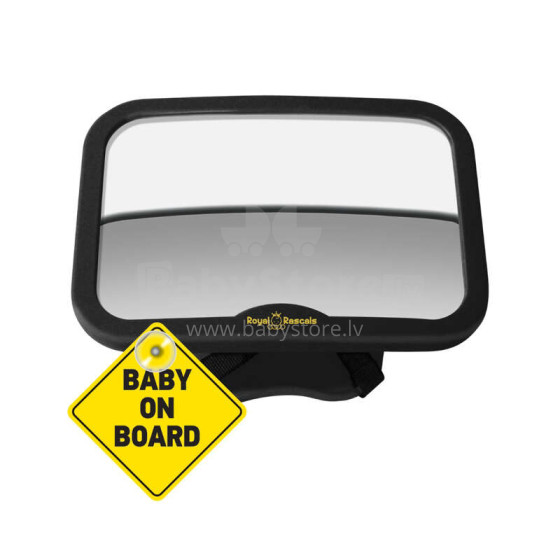 Baby Car Mirror Black, Royal Rascals