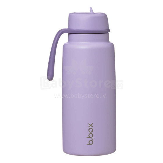 Insulated Flip Top Bottle – stainless steel, 1l thermos Lilac Love, b.box