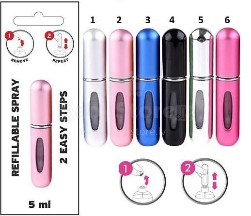 Smar. flakons REFILLABLE5ml Melns