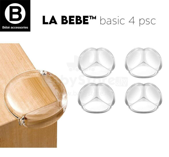 Bebe Basic ™ Safety Art.177813 Corner protector silicone round 4pcs