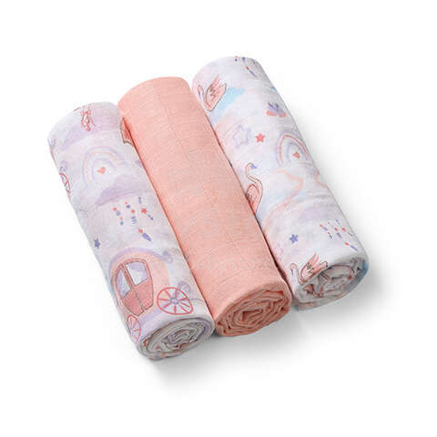 Muslīna autiņu komplekts SUPER SOFT (3 gab.) 348/11 pink