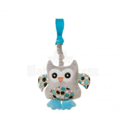 Attīstošā rotaļlieta ar pīkstuli OWL blue OB02*