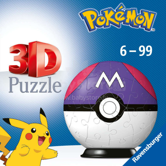 "RAVENSBURGER 3D puzle ""Pokemon Master bumba"", 54 gab., 11564"