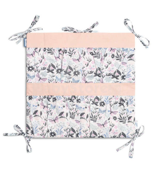 BED ORGANIZER PINK BUTTERFLIES