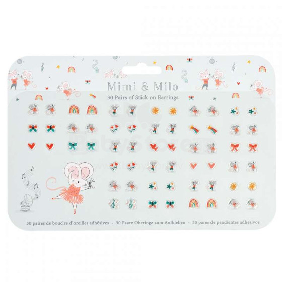 Mimi And Milo Stick On Earrings, Rex London