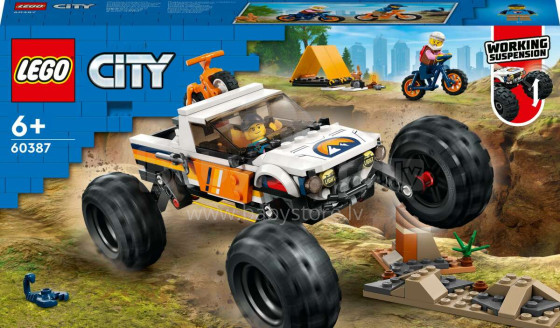 60387 LEGO® City Piedzīvojumi ar 4x4 bezceļu auto