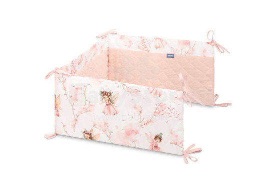 BED BUMPER FAIRY PINK