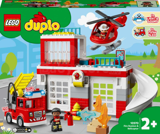 10970 LEGO® DUPLO® Town Ugunsdzēsēju depo un helikopters