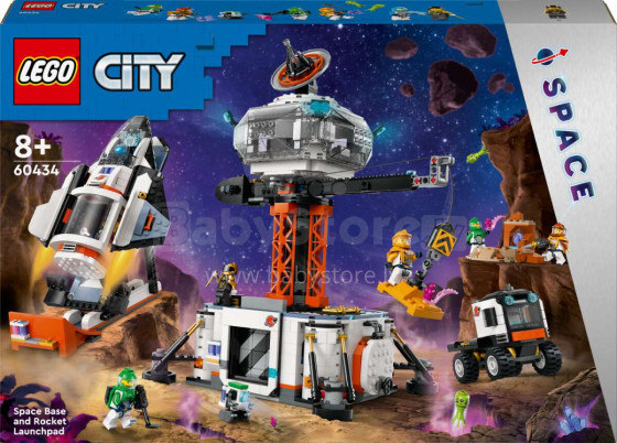 60434 LEGO® City Kosmosa Bāze Un Raķešu Pacelšanās Laukums