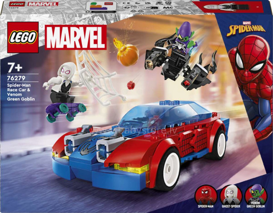 76279 LEGO® Super Heroes Marvel Zirnekļcilvēka Sacīkšu Auto Un Venom Zaļais Goblins