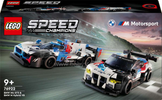 76922 LEGO® Speed Champions BMW M4 GT3 & BMW M Hybrid V8 sacīkšu auto