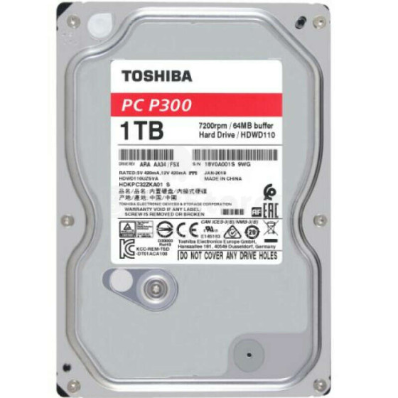 HDD P300 Bulk 3.5 1TB SATA 7200RPM 64MB