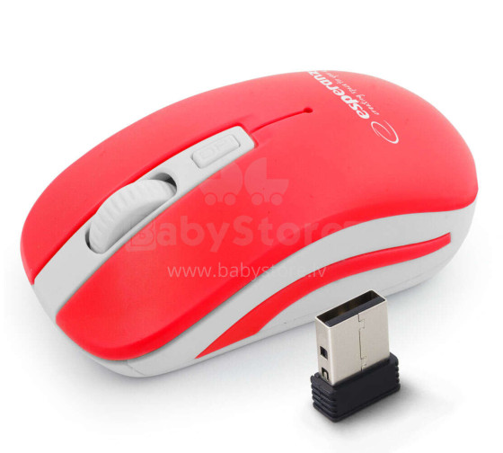 ESPERANZA WIRELESS 2.4GHZ OPTICAL MOUSE 4D USB URANUS RED/WHITE