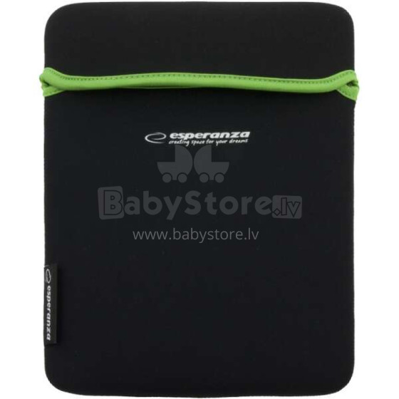 ESPERANZA NEOPRENE BAG FOR TABLET 9.7" ET172G BLACK/GREEN