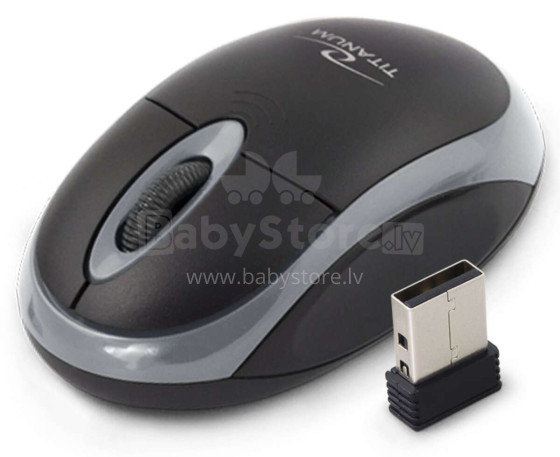 TITANUM WIRELESS 2.4GHZ OPTICAL MOUSE 3D USB VULTUREE BLACK/GREY