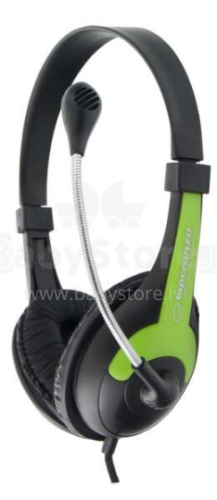 ESPERANZA STEREO HEADPHONES WITH MICROPHONE ROOSTER GREEN