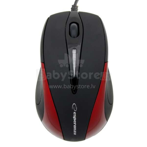 ESPERANZA SIRIUS 3D WIRED OPTICAL MOUSE USB BLACK/RED