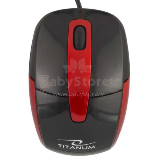 TITANUM BARRACUDA 3D WIRED OPTICAL MOUSE USB BLACK