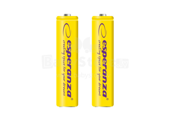 ESPERANZA RECHARGEABLE BATTERIES Ni-MH AAA 1000MAH 2PCS. YELLOW
