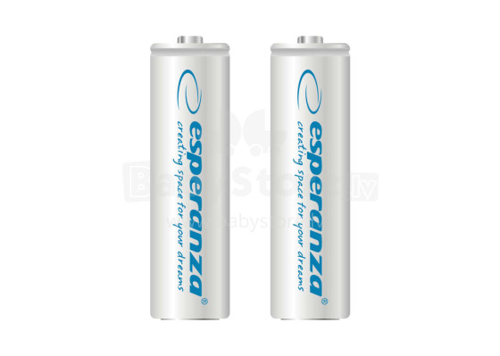 ESPERANZA RECHARGEABLE BATTERIES Ni-MH AA 2000MAH 2PCS. WHITE
