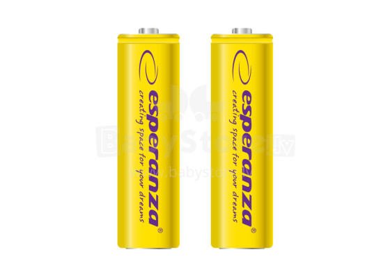 ESPERANZA RECHARGEABLE BATTERIES Ni-MH AA 2000MAH 2PCS. YELLOW
