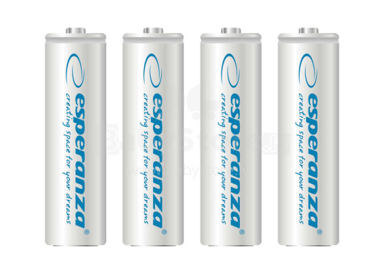 ESPERANZA RECHARGEABLE BATTERIES Ni-MH AA 2000MAH 4PCS. WHITE
