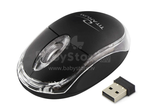 TITANUM WIRELESS 2.4GHZ OPTICAL MOUSE 3D USB CONDOR BLACK
