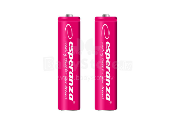 ESPERANZA RECHARGEABLE BATTERIES Ni-MH AAA 1000MAH 2PCS. RED
