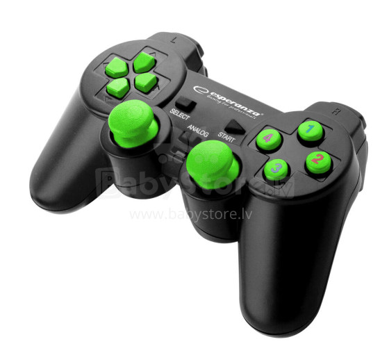 ESPERANZA GAMEPAD USB WARRIOR BLACK/GREEN