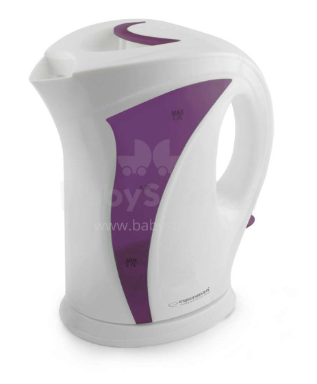 ESPERANZA ELECTRIC KETTLE IGUAZU 1.7 L WHITE/VIOLET