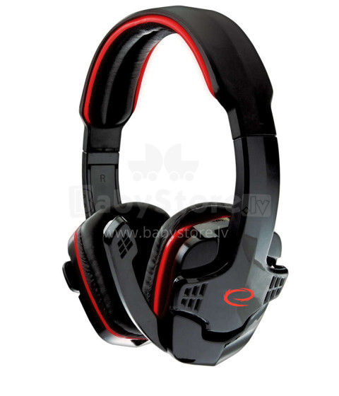 ESPERANZA STEREO HEADPHONES WITH MICROPHONE FOR GAMERS RAVEN RED