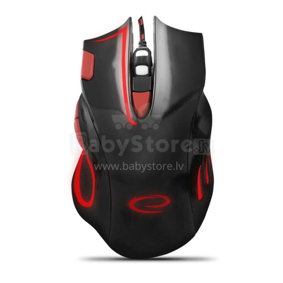 ESPERANZA WIRED MOUSE FOR GAMERS 7D OPT. USB MX401 HAWK BLACK-RED