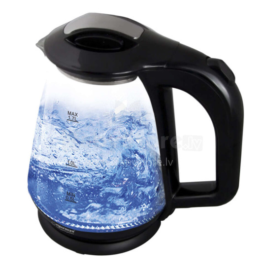 ESPERANZA ELECTRIC KETTLE GLASS WITH LED LIGHT MISSOURI 1.7 L BLACK