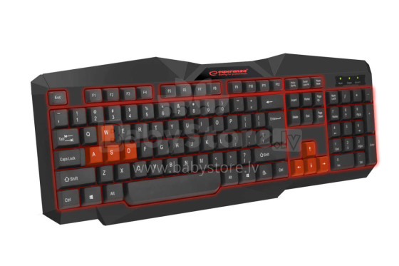 ESPERANZA WIRED ILLUMINATED GAMING USB KEYBOARD TIRIONS RED