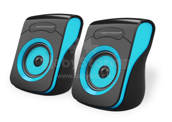 ESPERANZA USB STEREO SPEAKERS 2.0 FLAMENCO BLACK/BLUE