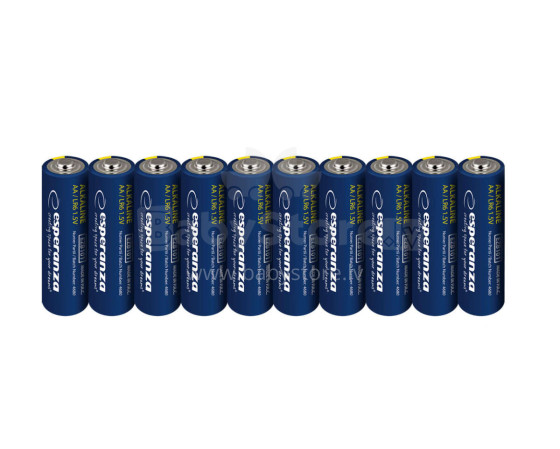 ESPERANZA ALKALINE BATTERIES AA 10PCS. SHRINK FOIL WRAPPED