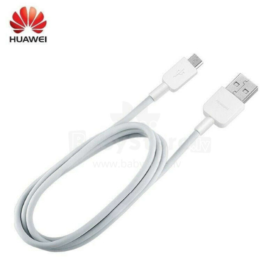 Huawei C02450768A Universāls Micro USB Datu un Uzlādes Kabelis 1m Balts (OEM)