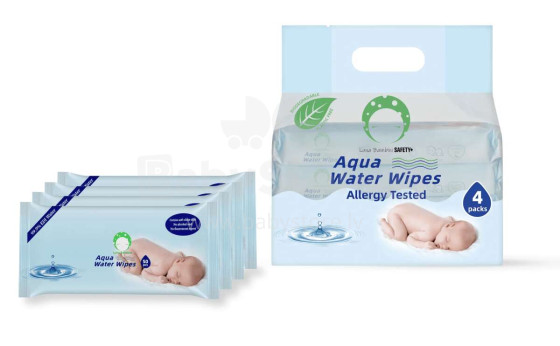 AQUA WATER WIPES mitrās salvetes 50x4 gab., 2000302