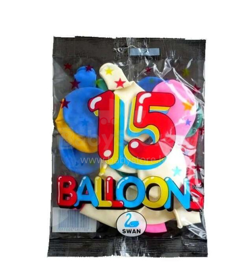 Toi Toys Balloons Art.31-200115 Svētku baloni 15 gb.