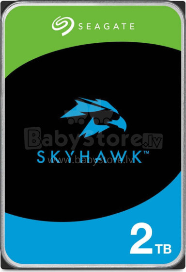 Seagate SkyHawk 2TB 3,5 collu SATA III (6 Gb/s) servera diskdzinis (ST2000VX017)