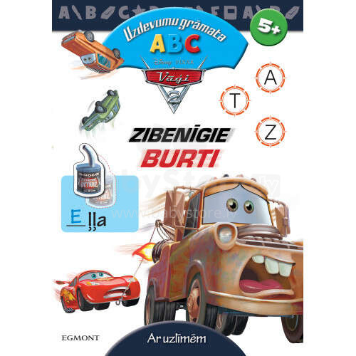 Disney Pixar Art.182411 Uzdevumu grāmata.Zibenīgie burti ABC (lat.val.)