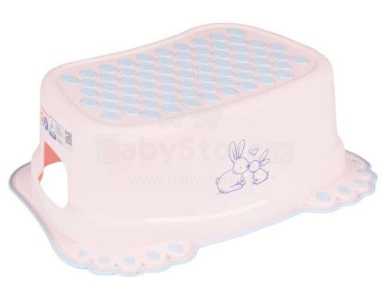 Tega Baby Anti Slip Footstool Art.KR-006 Rabbit Light Pink Neslīdošs pakāpiens